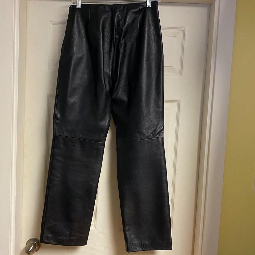 Vintage Danier Leather cropped coat and pants ensemble - Picture 6 of 10